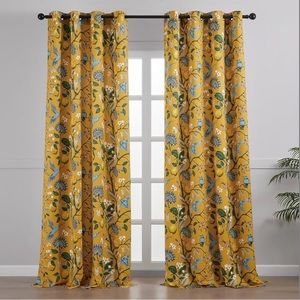 Topfinel Mustard Yellow Luxury Curtains 96”